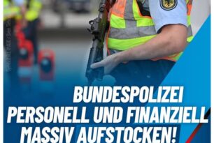 Grenzkontrollen gescheitert: Bundespolizei personell und finanziell massiv aufstocken! Grenzkontrollen gescheitert: Bundespolizei personell und finanziell massiv aufstocken!