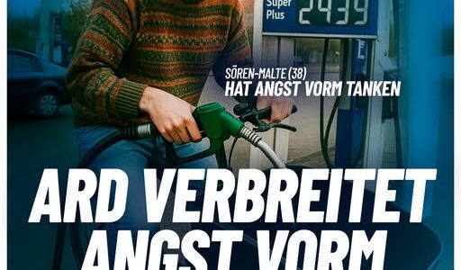 Umerziehung zum E-Auto: ARD verbreitet Angst vorm Tanken! Umerziehung zum E-Auto: ARD verbreitet Angst vorm Tanken!