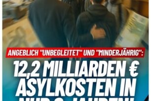 Angeblich „unbegleitet“ und „minderjährig“: 12,2 Milliarden Euro Asylkosten in nur 9 Jahren!