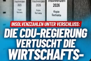 Insolvenzzahlen unter Verschluss: Die CDU-Regierung vertuscht die Wirtschaftskrise!