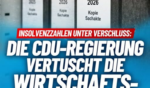 Insolvenzzahlen unter Verschluss: Die CDU-Regierung vertuscht die Wirtschaftskrise!