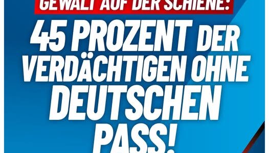 Gewalt auf der Schiene: 45 Prozent der Verdächtigen ohne deutschen Pass Gewalt auf der Schiene: 45 Prozent der Verdächtigen ohne deutschen Pass